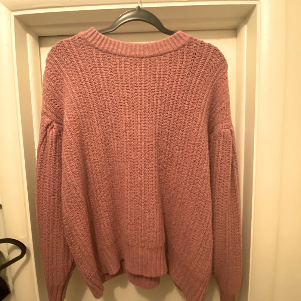 Size 2Xusty rose pink acrylic/cotton blend Ava & Viv sweater